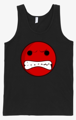 Angry Smiley Fine Jersey Tank Top Unisex By