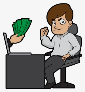 Image Transparent Stock File Guy Succeeds At Making - Money Cartoon Png