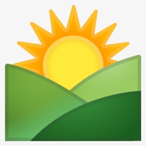 Sunrise Over Mountains Icon - Sun Rise Clipart