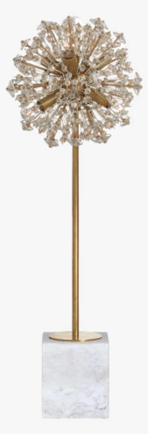 Dickinson Buffet Table Lamp In Soft Brass And White - Chandelier