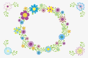 Vector Flowers Circle - Flannel