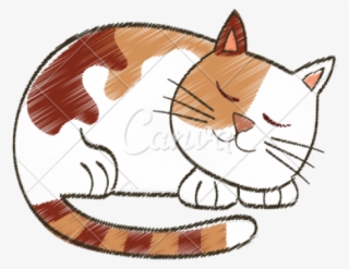 Cats Cartoon Png - Cat Sleeping Cartoon