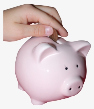 Piggy Bank Png Transparent - Put Money In Piggy Bank Png