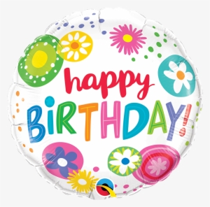 Birthday Floral Foil Balloon
