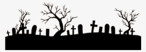 Graveyard Footer - Graveyard Silhouette Transparent Background
