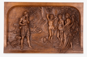Black Forest Carved Plaque - Wood Carving