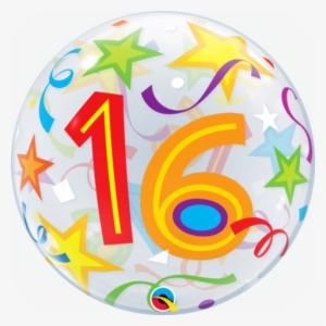 16 Brilliant Stars Bubble Balloon - 22" 16 Brilliant Stars Plastic Bubble Balloons - Mylar