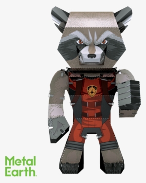 Metal Earth Legends Mini Caricature Model - Rocket Raccoon