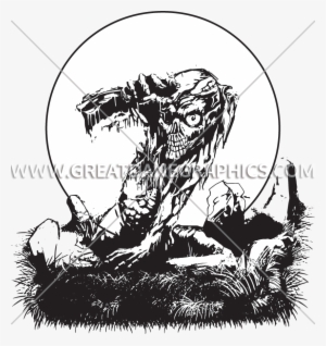 Zombie Grave - Zombie Coming Out Of Grave Drawing