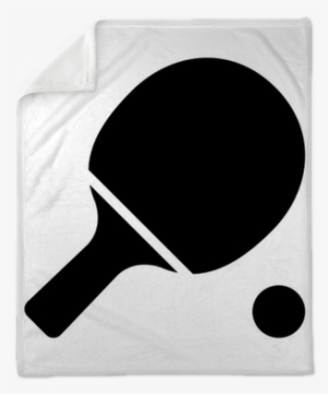 Ping Pong Table Tennis Paddle With Ball Flat Icon Plush - Table Tennis