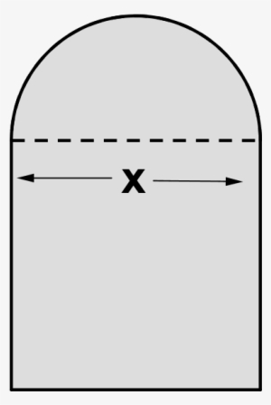 3d Semi Circular Window - Square With Semicircle On Top