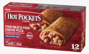 Four Meat Four Cheese Pizza 12 Pack Garlic Ery Seasoned - Hot Pockets