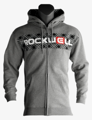 Plaid Block Zip Hoodie - Hoodie