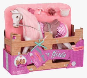 Shimmers 14-inch Horse White Pink Glitter Equestrian - Toy