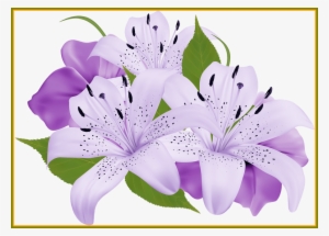 Appealing Decorative Flowers Png Ogrod Picture Of - Purple Flower Clipart Watercolor Png