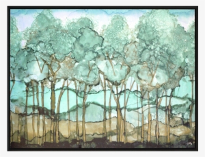 Green Tree Grove - Brayden Studio 'green Tree Grove' Framed Print, Green