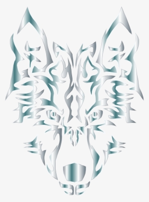 Silver Symmetric Tribal Wolf No Background - Cool Pictures With No Background