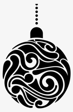 Vinilo Decorativo Bola De Navidad De Líneas Curvas - Bolas De Navidad Vinilo