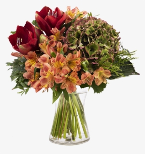 Amaryllis And Hydrangea - Fall Funeral Flower Arrangements