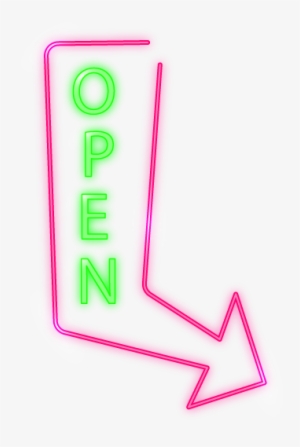 Open Arrow Neon Sign - Neon Sign