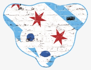Chicago Sheffield Graffiti Bear Wall Graphic - Cubs Logo Chicago Flag