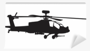 Ah Apache Longbow Silhouette Wall Mural Pixers - Apache Helicopter Silhouette