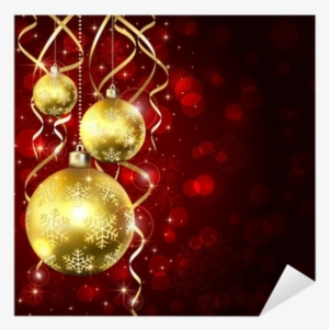 Vinilo Pixerstick Tres Bolas De Oro De Navidad • Pixers® - Christmas Day