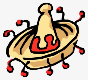 Vector Illustration Of Spanish Or Mexican Wide-brimmed - Mexico Clip Art