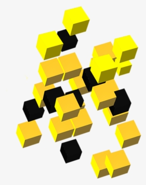 3d Blocks, Yellow, 3d Background Png And Vector - Fondo Cubos Amarillos 3d