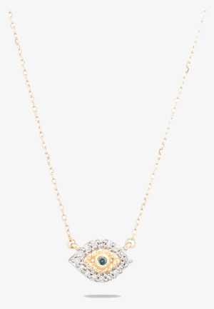 Super Tiny Pavé Evil Eye Necklace - Pendant
