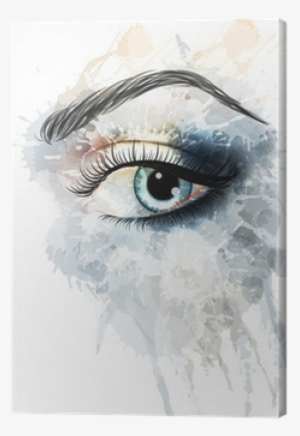 Eye Made Of Watercolor Splashes Canvas Print • Pixers® - Power Eye Quotes