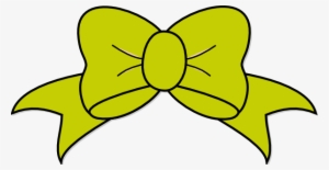 Ribbon Clipart Yellow Bow - Transparent Background Bow Clipart