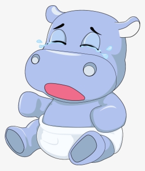 This Free Icons Png Design Of Baby Hippo Crying