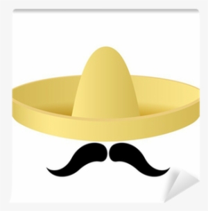 Sombrero Hat With Handlebar Moustache