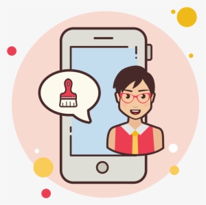 Pincel De Pintura Del Teléfono Icon - Painting