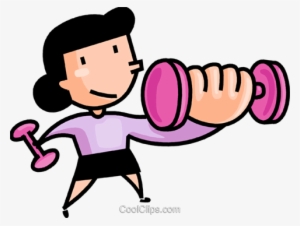 Girl Lifting Weights Royalty Free Vector Clip Art Illustration - Girls Lifting Weights Clipart