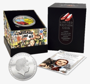 Silver Numismatic Wizard Of Oz Ruby Slippers 1oz Coin - Wizard Of Oz Collage Woven Throw White 48x80