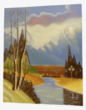 Ernest G Lucas, Oil Painting On Board Mount Rainier - Painting