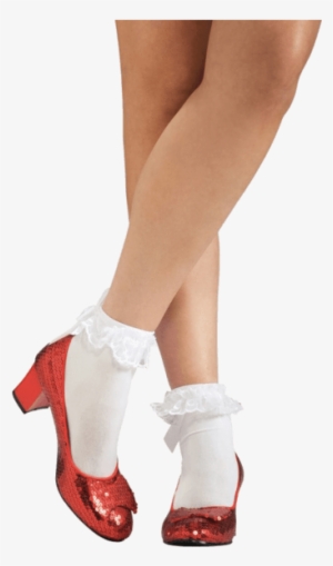 Adult Dorothy Ruby Sequin Shoes - Dorothy With Red Shoes