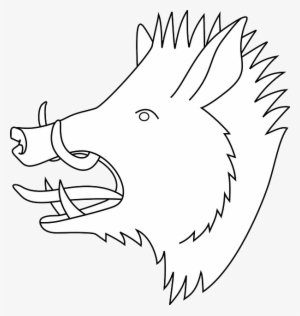 Head, Outline, Drawing, Silhouette, Cartoon, Pig, Wild - Boar Head Clip Art