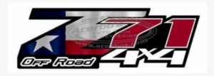 Z71 Off Road 4 X 4 Texas Usa Flag Set Of 2 Truck Decals/stickers - Z71 4x4 Logo