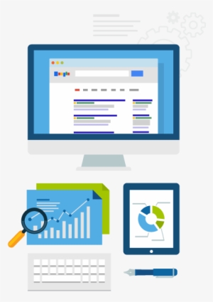 Get Seen On Google - Google Adwords Flat Design