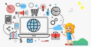 Internet Marketing With Us - Market Trend Vector