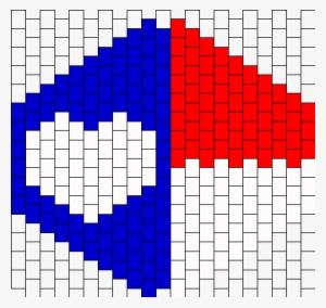 Heart Shaped Texas Flag Kandi Mask - Twenty One Pilots Melt Bead