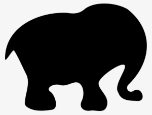 Cartoon - Elephant Silhouette