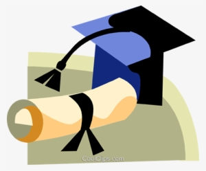 Graduation Cap And Diploma Royalty Free Vector Clip - Diploma