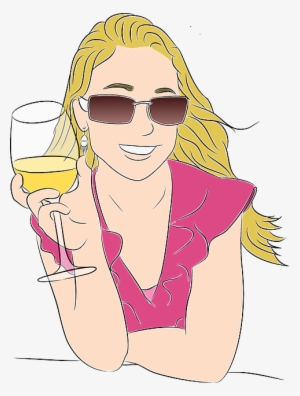 Girl, Blonde, Relaxed, Pretty, Happy, Drinking, Glasses - Custom Woman With Wine Mugs