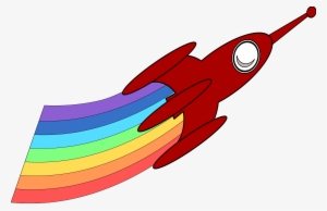 This Free Icons Png Design Of Rainbow Rocket