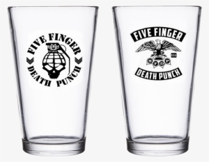 Rocker Crest & Grenade Skull Pint Glass Bundle - Hyde Boots And Blood Ffdp
