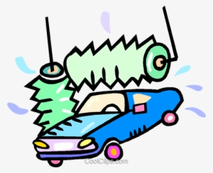 Car In The Car Wash Royalty Free Vector Clip Art Illustration - Waschanlage Clipart